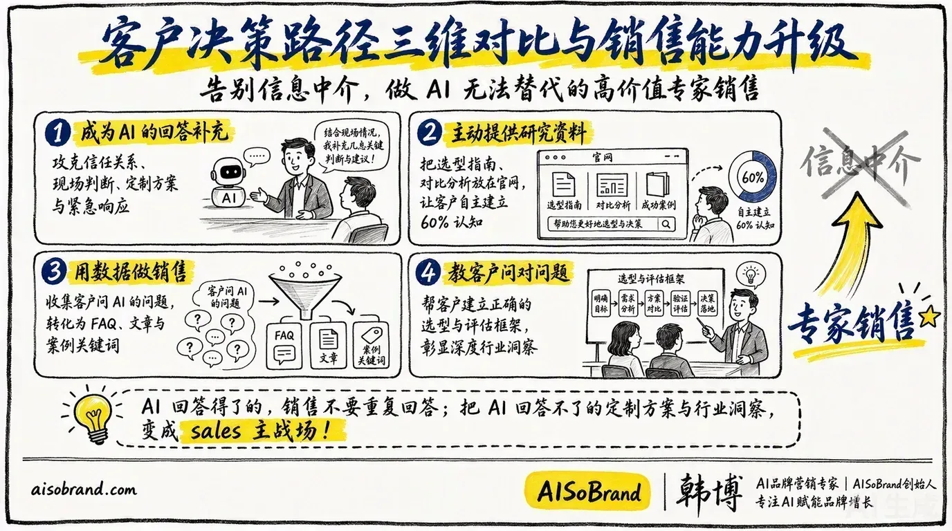 客户决策路径三维对比与销售能力升级