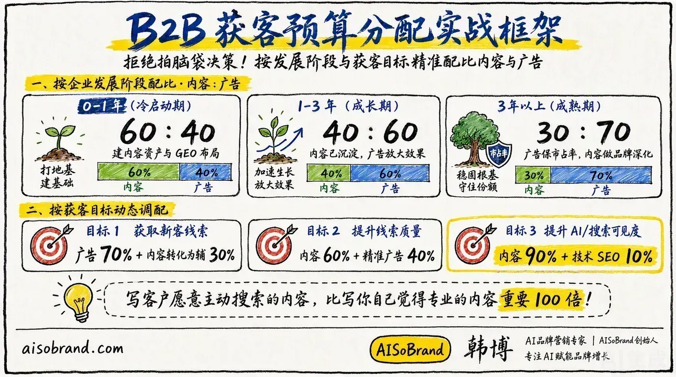 B2B 获客预算分配实战框架