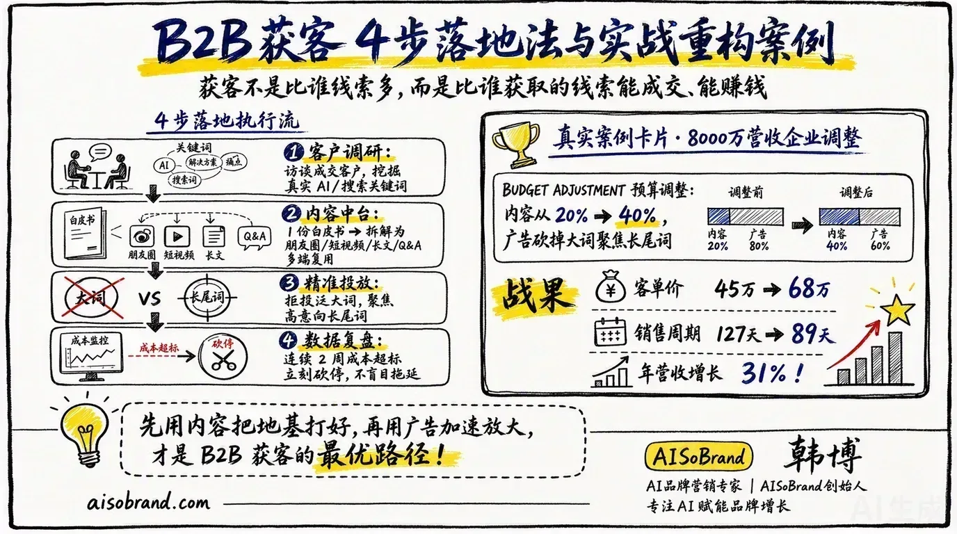B2B 获客 4 步落地法与实战重构案例