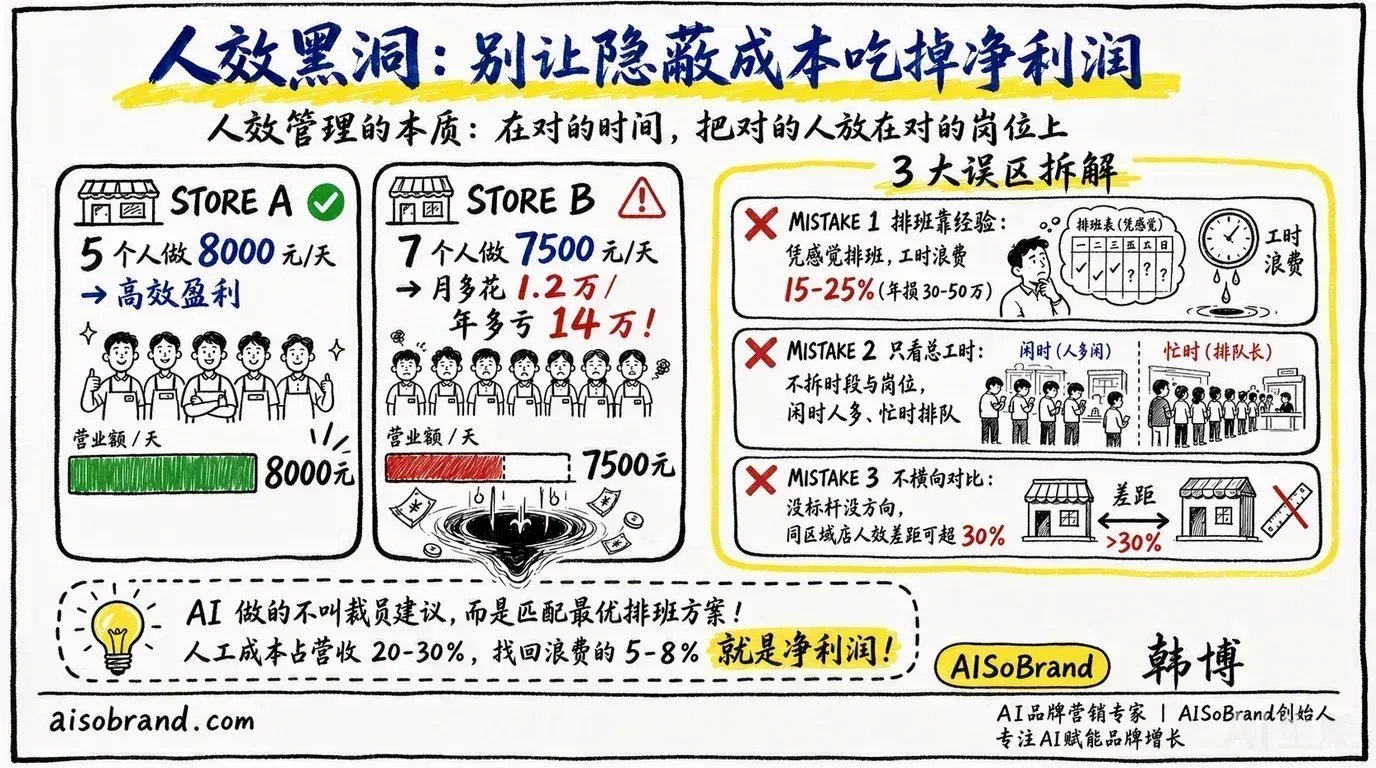 连锁品牌AI人效管理：排班、工时、人效，一个都不放过