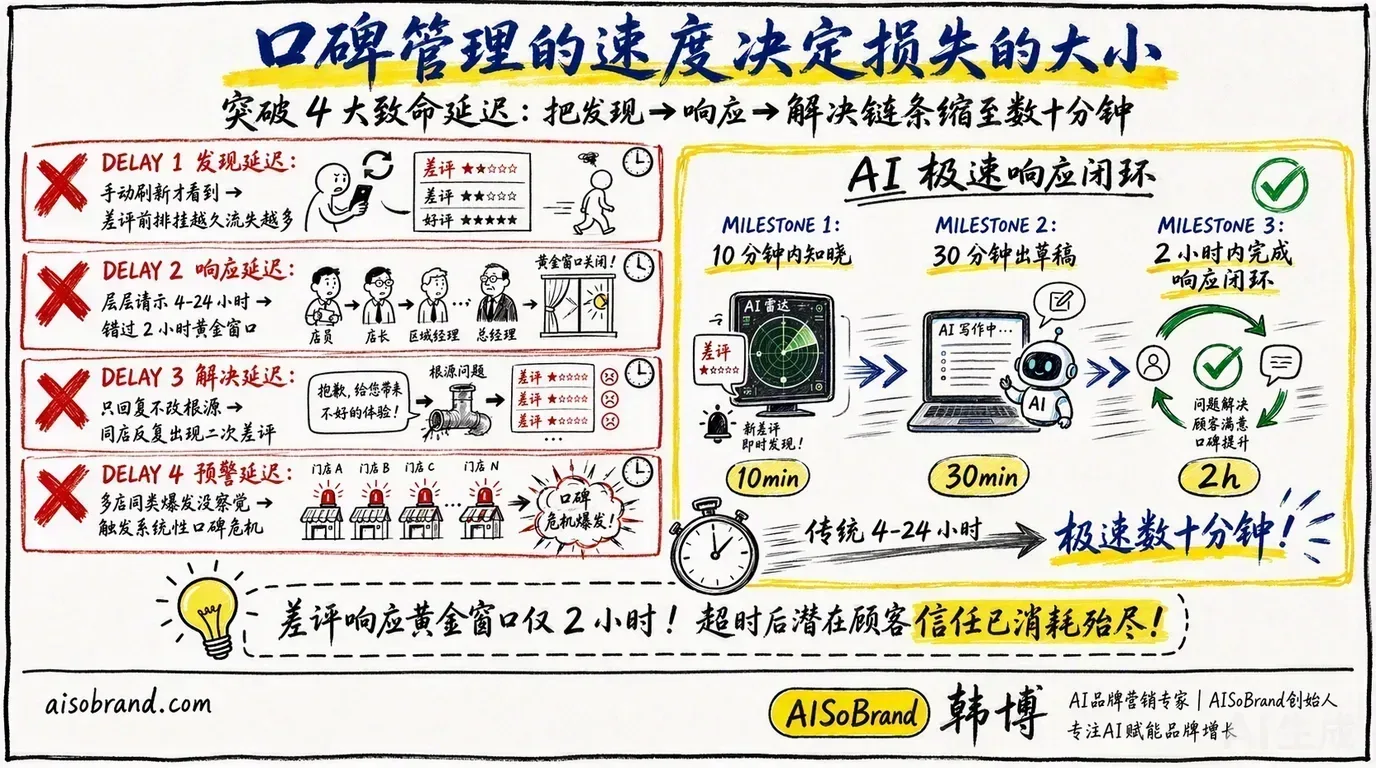 连锁品牌AI口碑管理：差评预警、好评引导、舆情监控全拆解